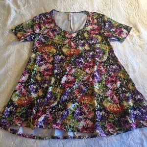 Lularoe perfect t, watercolor flowers, XXS, NWOT